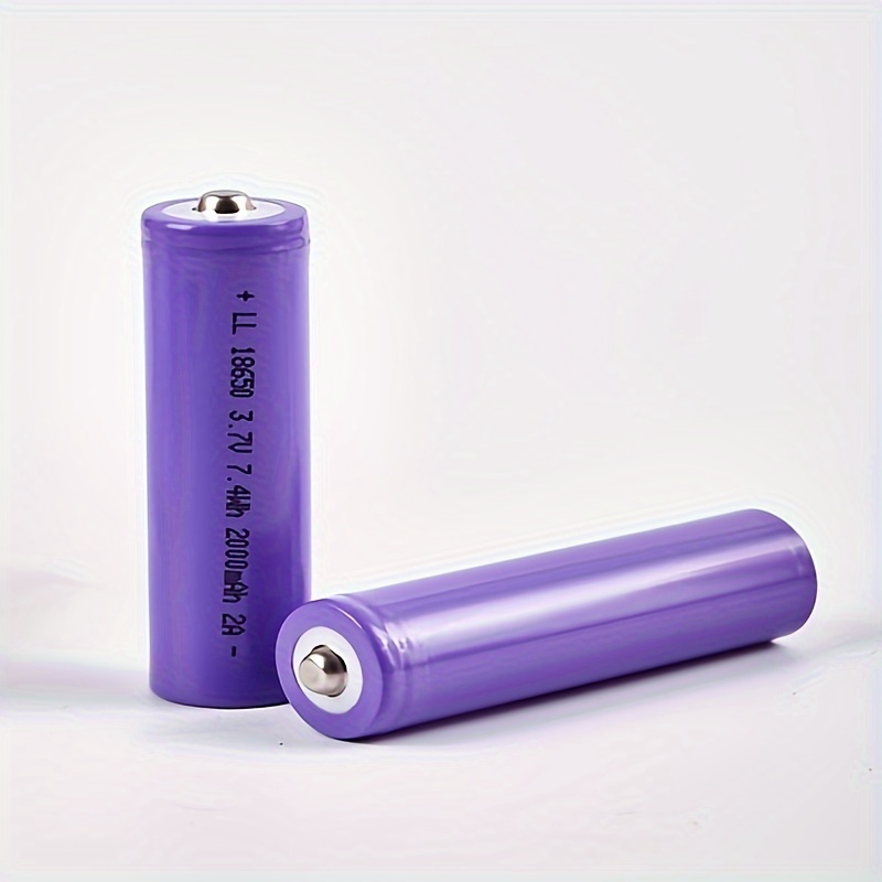 18650 2000mah Rechargeable Battery 3.7v Battery Button Top - Temu
