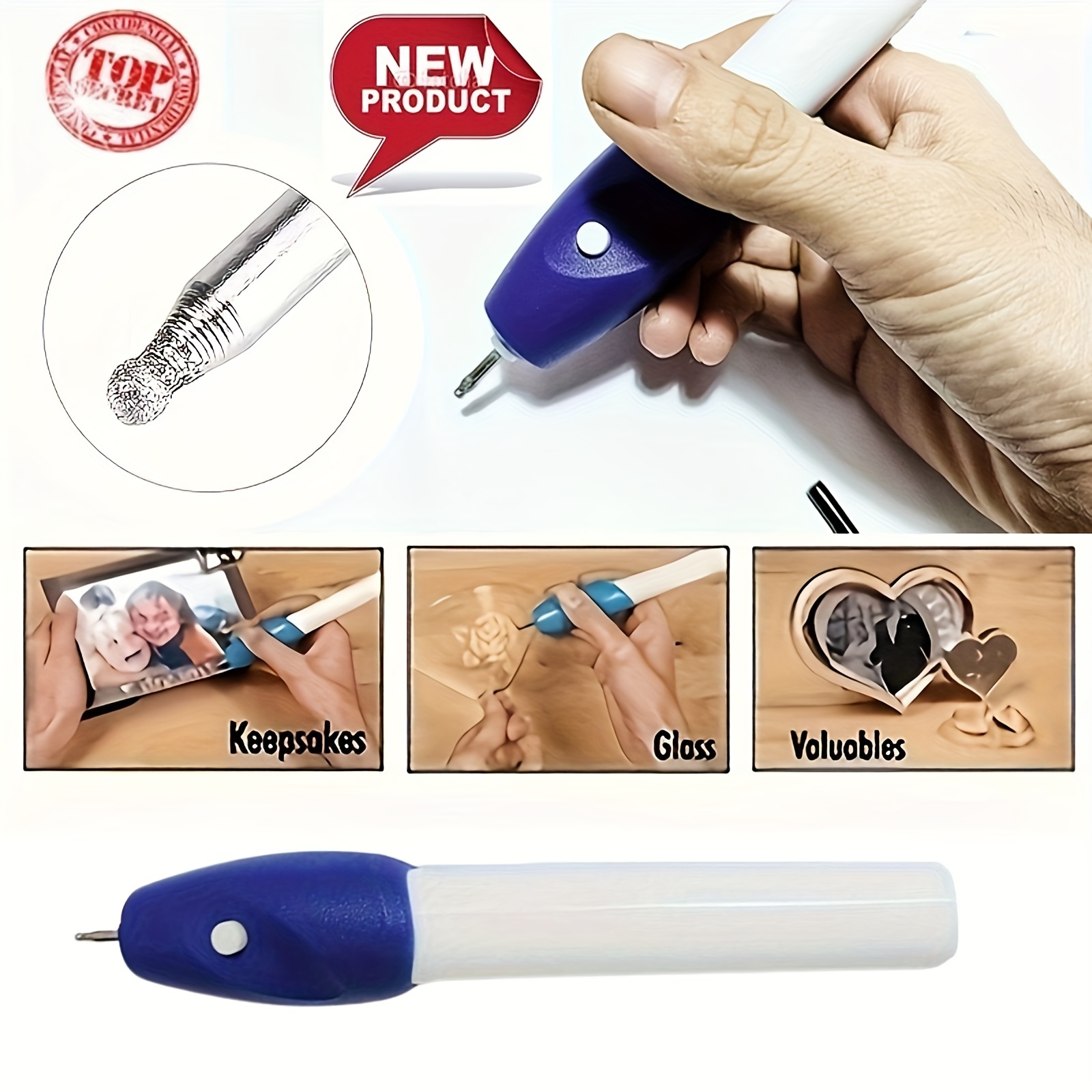 Electric Engraving Pen With 37 Bits Usb Rechargeable - Temu Republic of  Korea