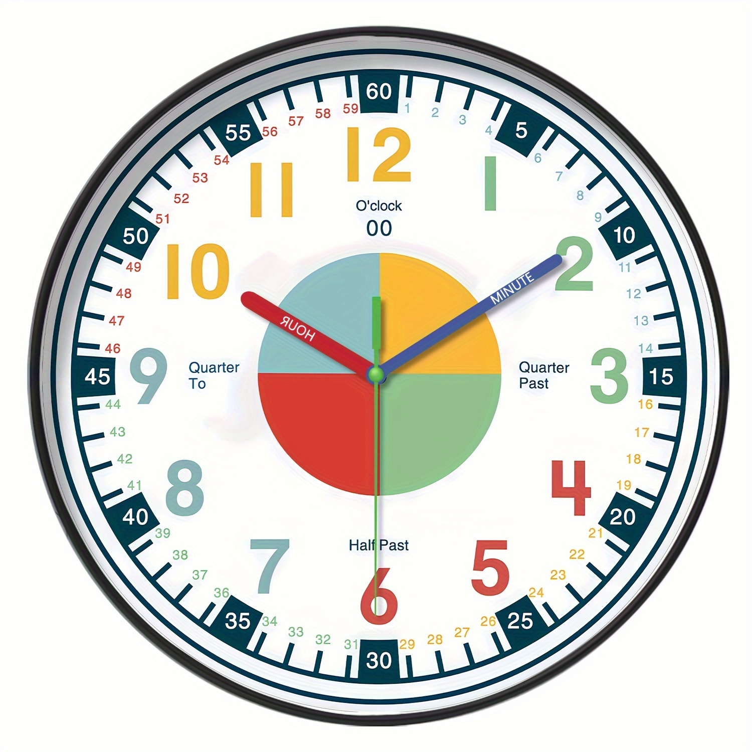 VINILITE Reloj de Pared para Niños Reloj de Aprendizaje Reloj Infantil para  Niños y Niñas Mecanismo Silencioso 30 CM para Habitación de los Niños :  : Hogar y cocina