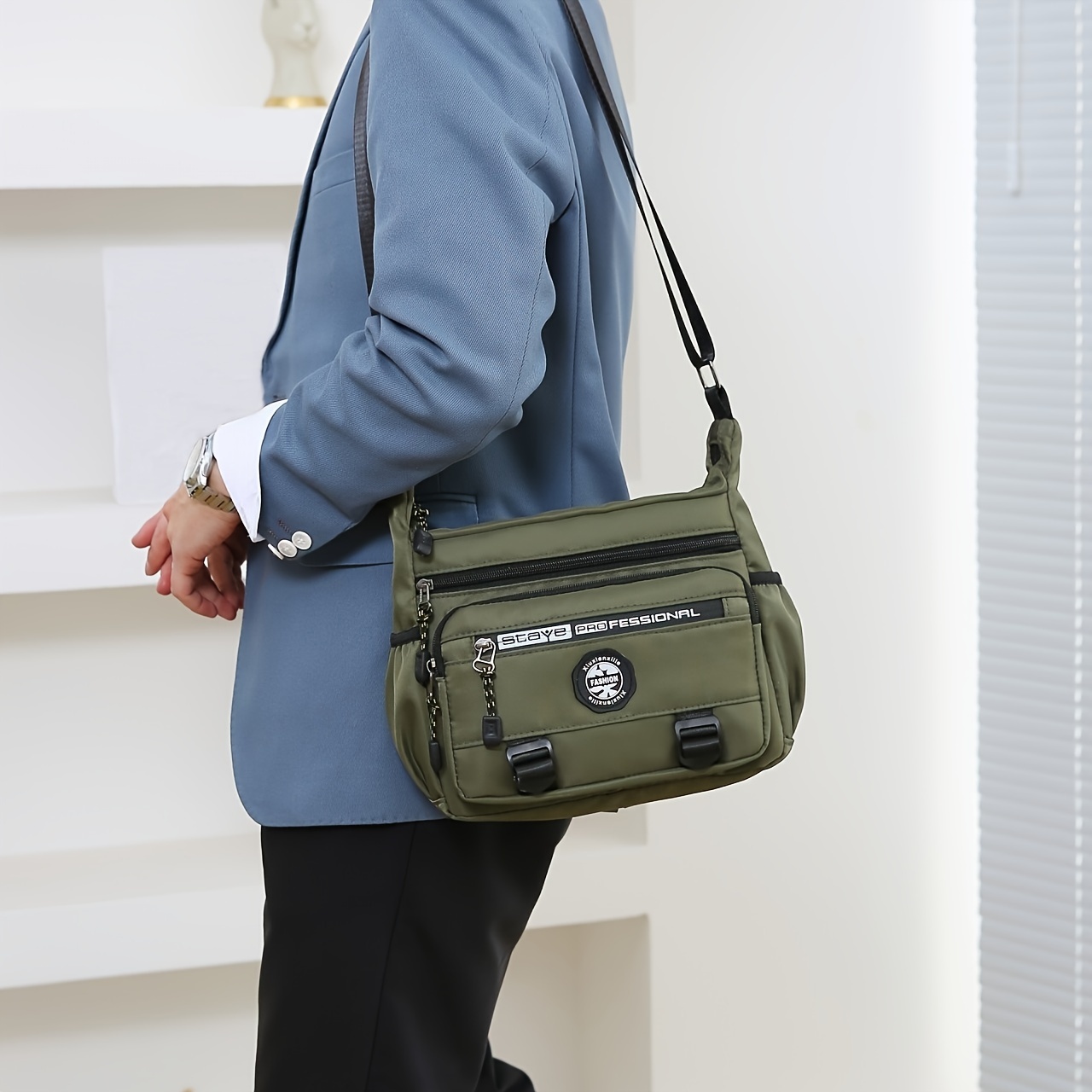 New Messenger Bag, Business Commuting Simple Messenger Bag, Anti-splashing  Utility Style Shoulder Bag, - Temu