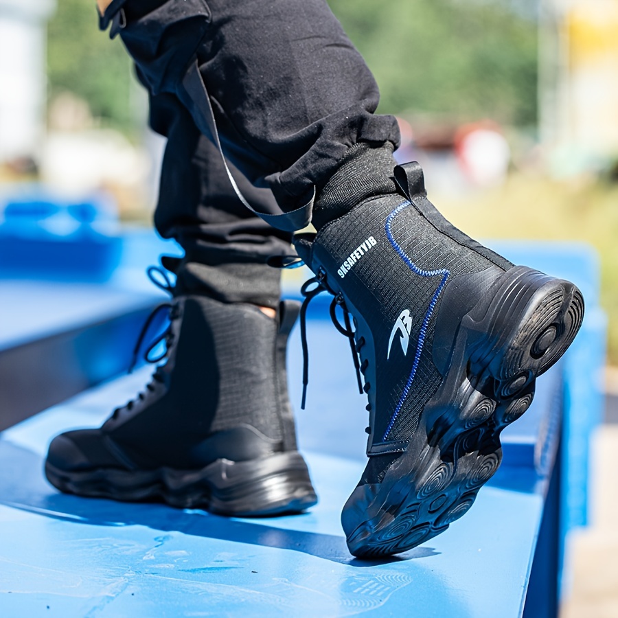 Unisex Work Safety Shoes Steel Toe High Top Sneakers