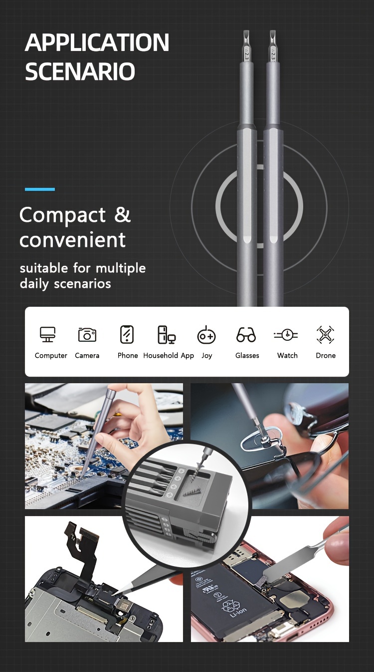 71 in 1 precision screwdriver set double side   multifunction magnetic mini screw driver repair tool kit for electronics computer eyeglass phone watches pc gamesole Product details 9
