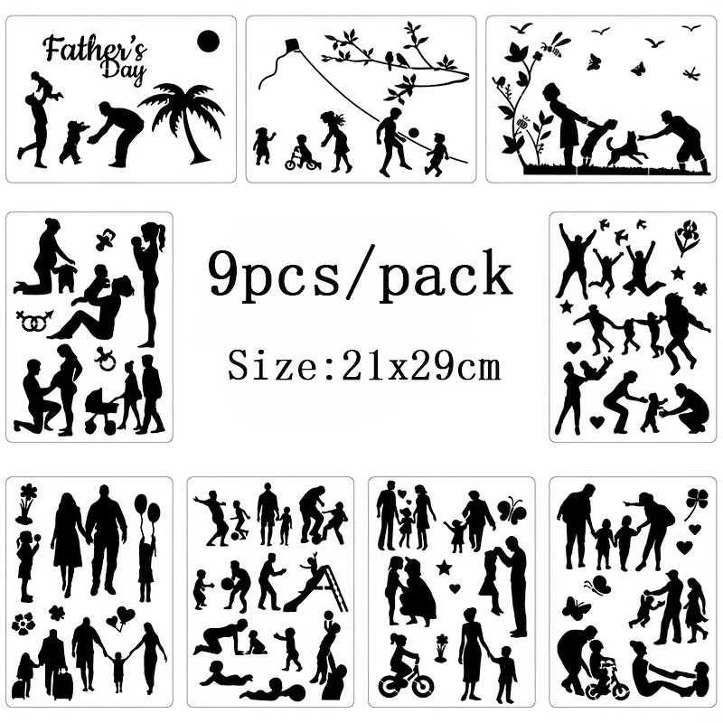 36 Pieces Stencils for Kids Painting PP 7.8 × 7.8 Inches DIY Art Craft  Drawin