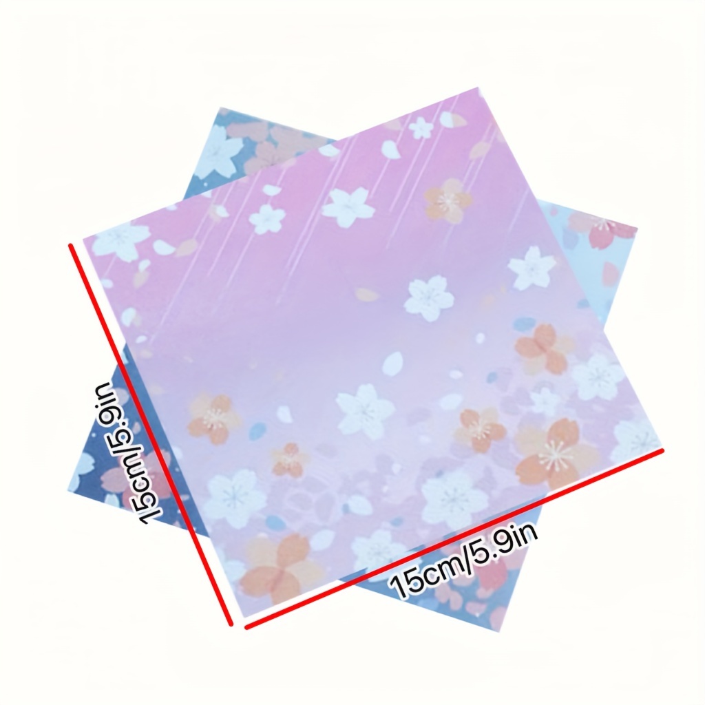 EXCEART 200pcs Washi Origami Paper Square Origami Paper Origami Papers  Double Sided Paper Folding Art Origami Paper Crafts Diy Origami Paper Crane