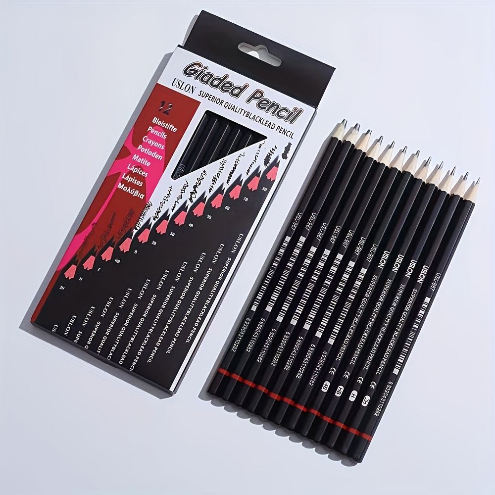 12pcs Pencils Professional Drawing Sketch Set of 2H-8B Artist Pencil Drawing  Shading Art