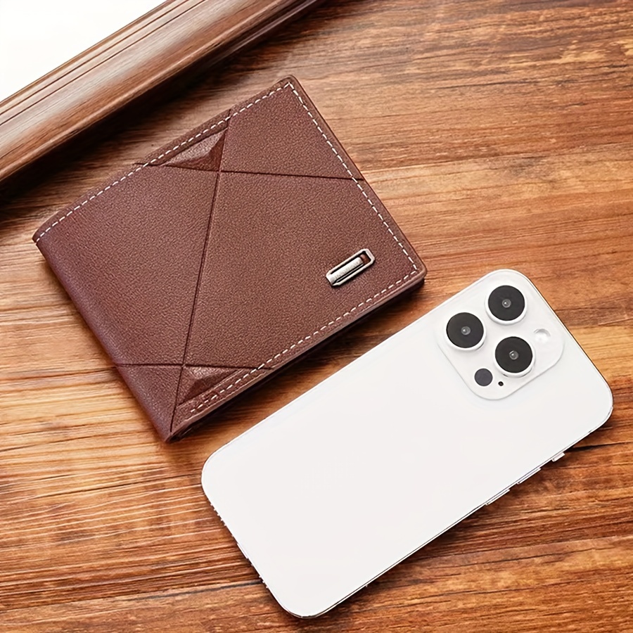 Men's Soft PU Leather Short Wallet with Card Slots