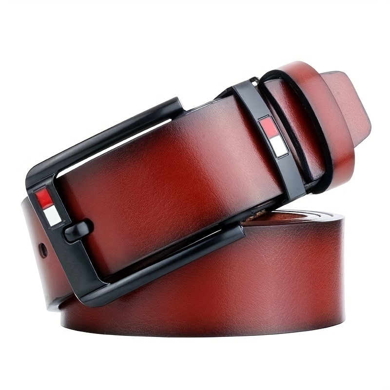 Mens Leather Designer Belt With Fashion Comfort Click Buckle Soft Leather  Belts For Men - Jewelry & Accessories - Temu