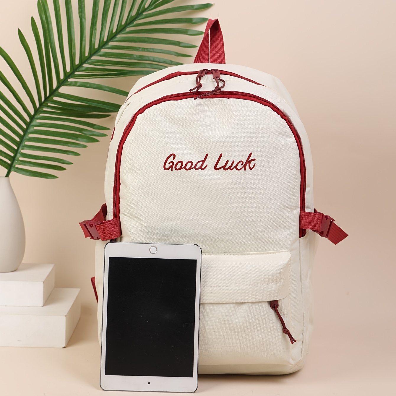 5pcs set Letter Backpack Canvas Bags For Women Men
