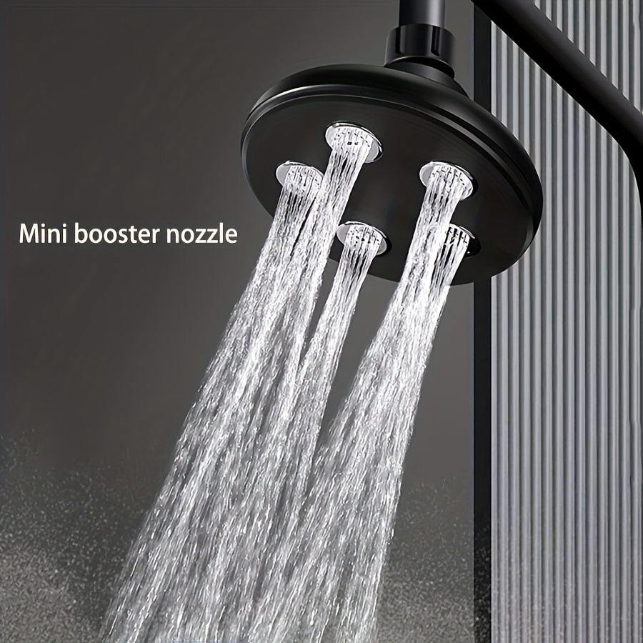 1pc 9 Inch Cool Black Top Spray Head, Bathroom Fixed Shower Head, Bathroom  Plastic Shower Head, Bathroom Accessories