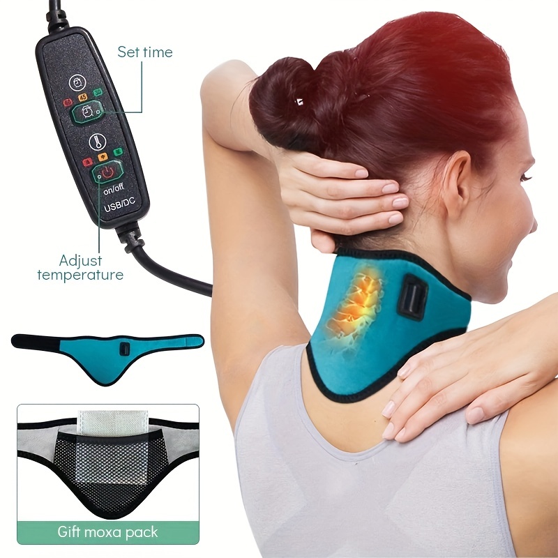 Electric Neck Back Shoulder Warmer Relax Massage Relieve Neck Pain TENS  Shiatsu Deep kneading Mini Neck Massager With Heat - AliExpress