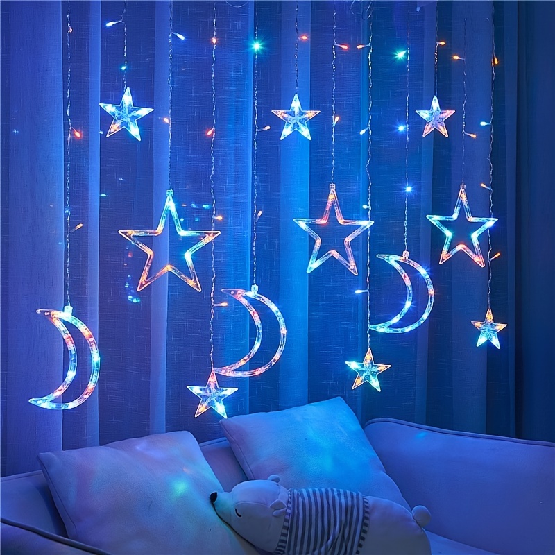 Star Curtain Lights - Blue Lights