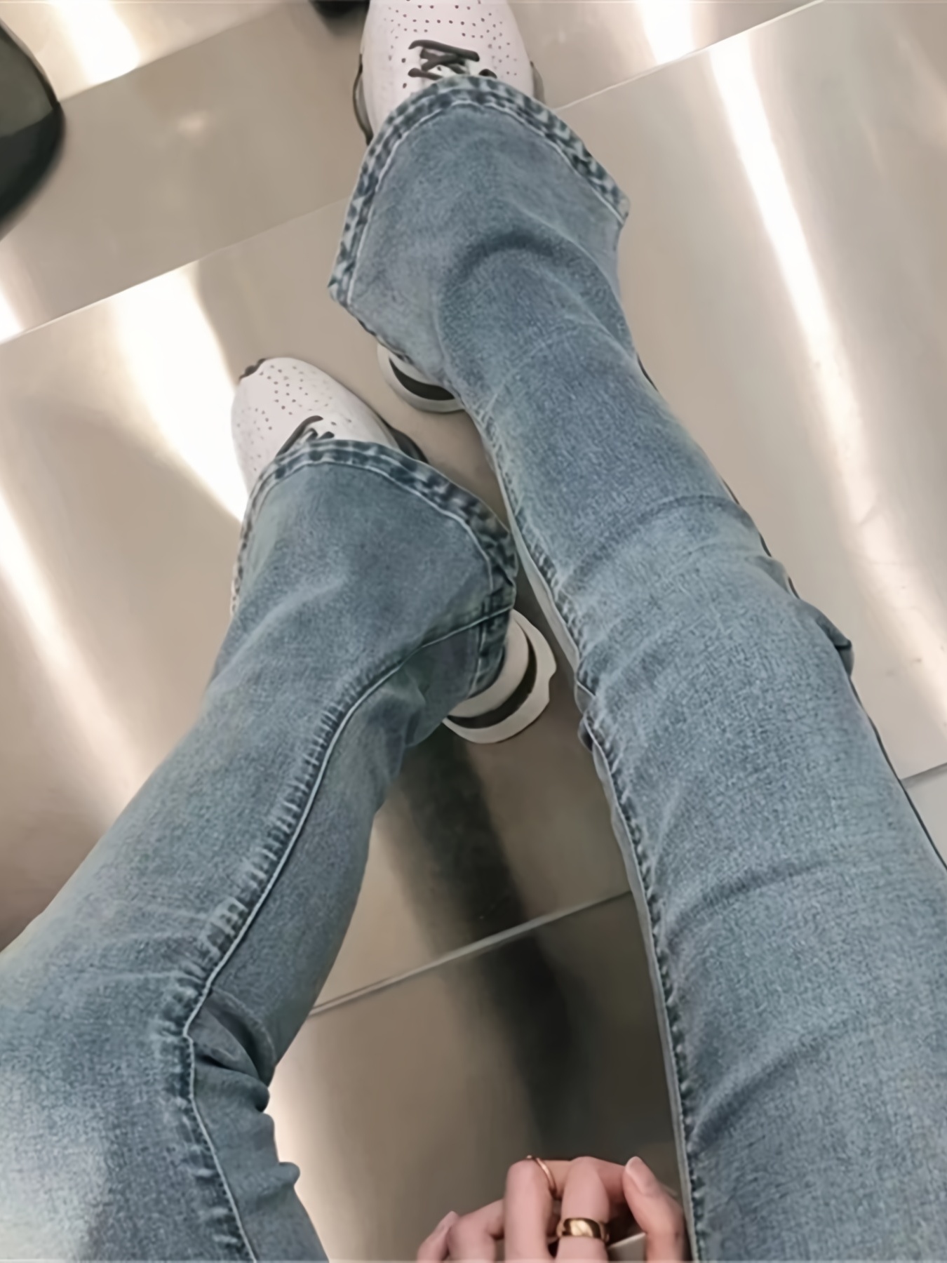 Women Solid Color Solid Flared High Jeans Flares Ankle Fashion