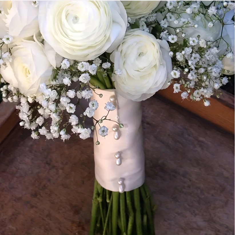 Pearl Head Pins Wedding Bouquet Pins White Straight Head - Temu