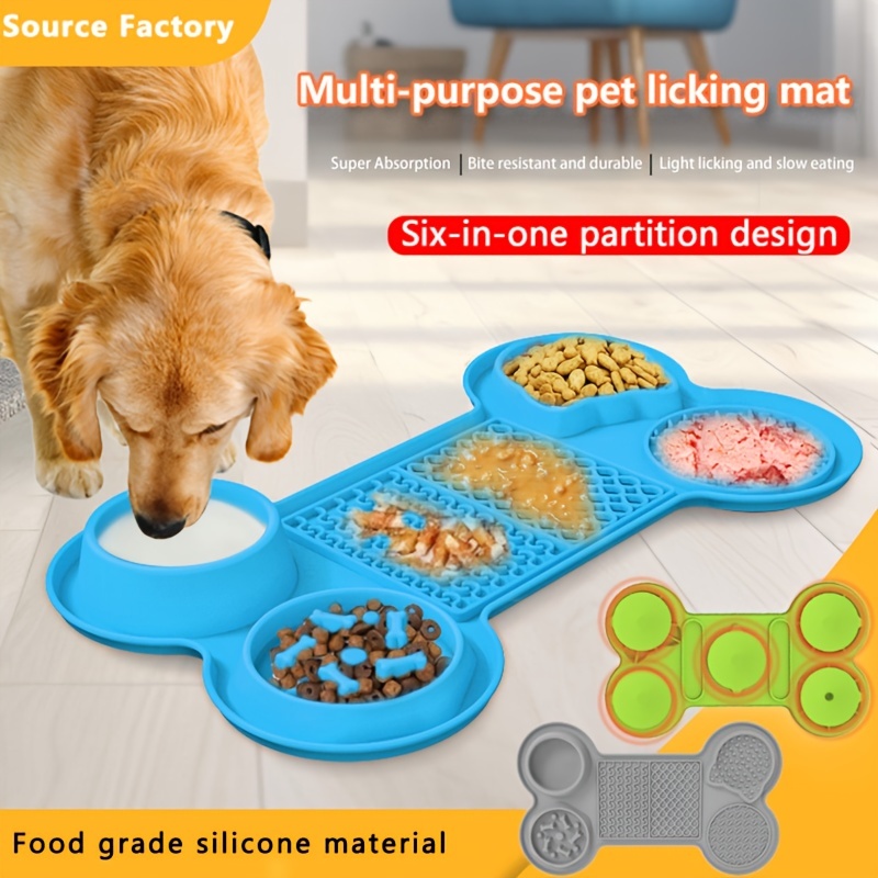 Fun Mat Licking Pad Dog Cat Slow Feeder Paw Shape Feeding Pet Dispensing  Bow US