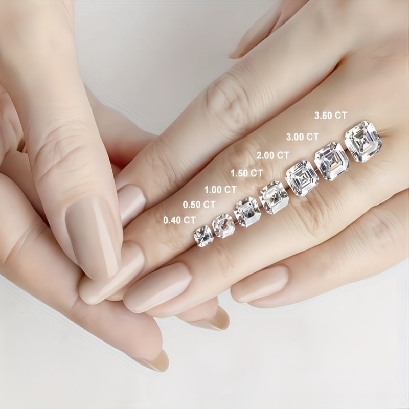 5mm Loose Grey Asscher Cut Moissanite D VVS1