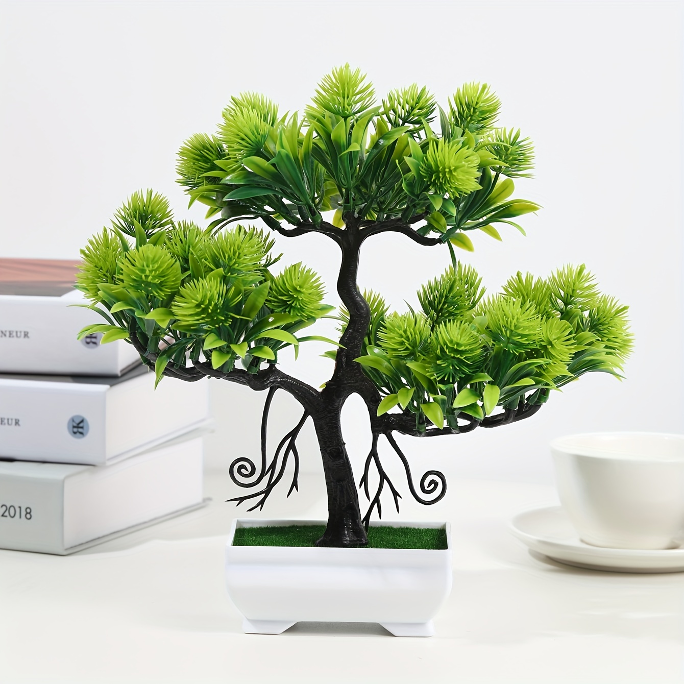 1pc Artificial Bonsai Tree Simulation Potted Plant Mini Tree Bonsai Tree  Artificial Potted Plant Ornament Home Decor Green - Home & Kitchen - Temu