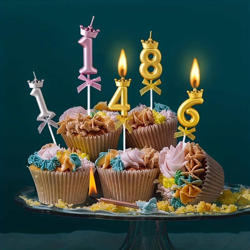 Vela de oro número 0, velas de cumpleaños, vela numérica, topper de pastel  de cumpleaños, vela de pastel de cumpleaños, topper de pastel de vela de  edad, fiesta de aniversario -  México