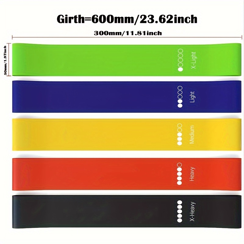  Resistance Bands, Exercise Workout Bands for Women and Men, 5  Set of Stretch Bands for Booty Legs : Sports & Outdoors