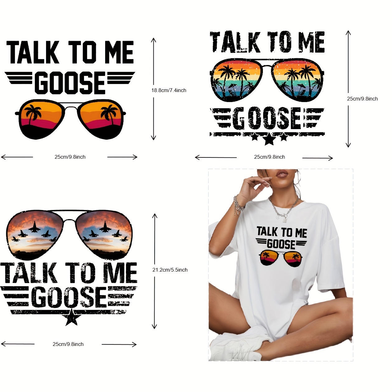 Top Gun Talk To Me Goose T Shirt Iron On Transfer