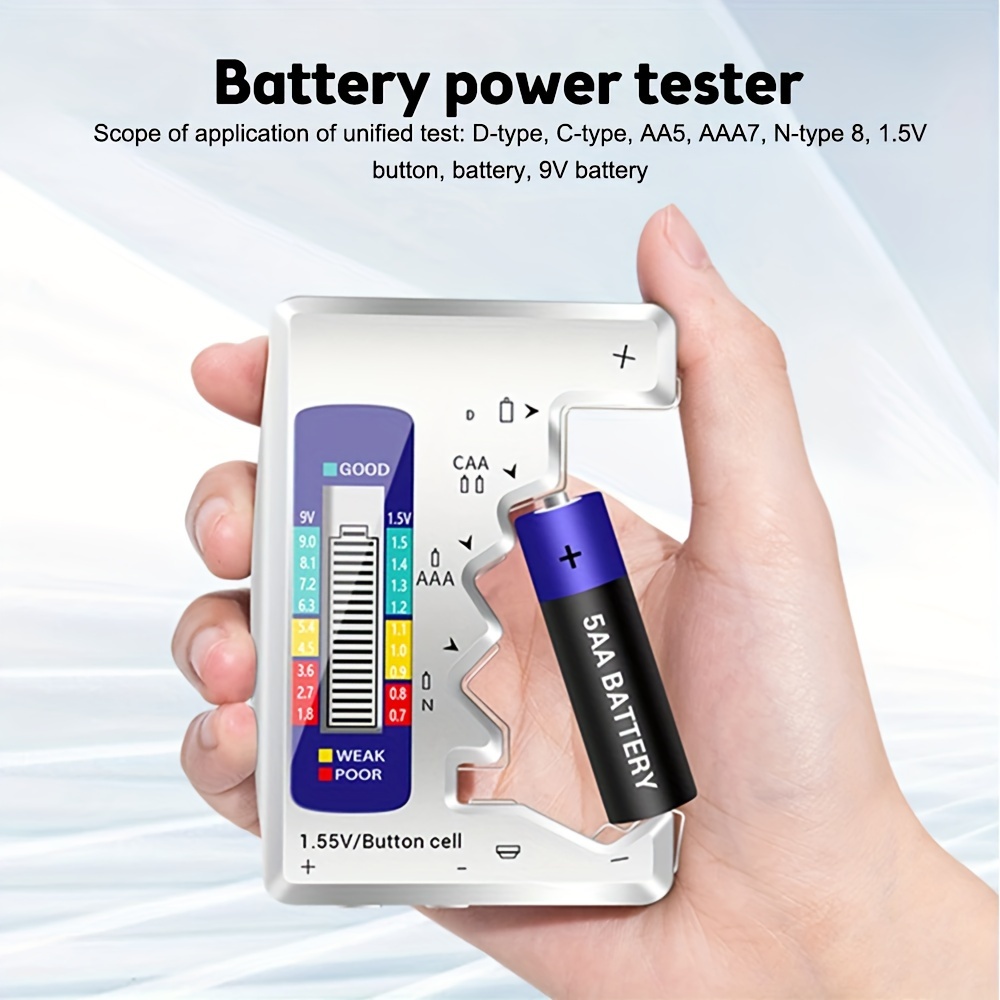 Comprobador Tester Baterias Pilas AA AAA 9V Boton