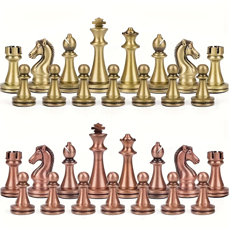 Premium Solid Wood Chess Set With Zinc Alloy Metal Weighted Pieces