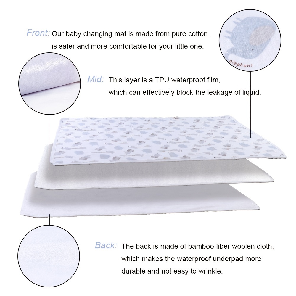 Baby Diaper Changing Pad Liners Soft Waterproof Portable Temu