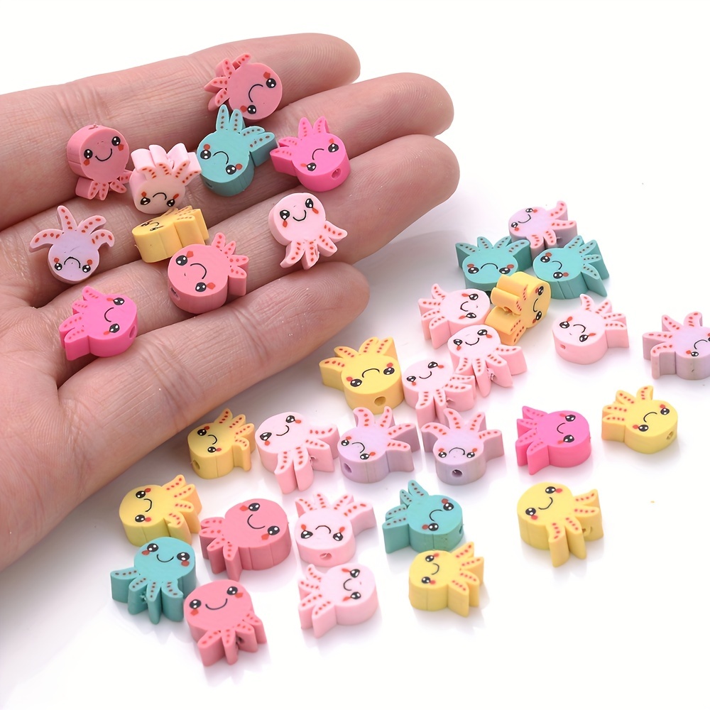 Polymer Clay Beads Animal Small Octopus Spacer Expression - Temu