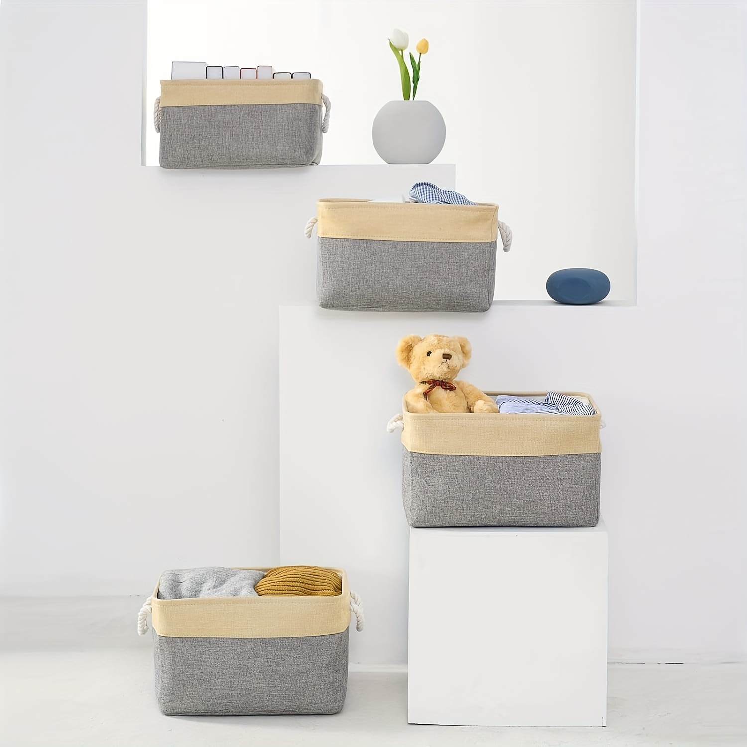 TheWarmHome Storage Basket - Large Baskets for Organizing Shelves