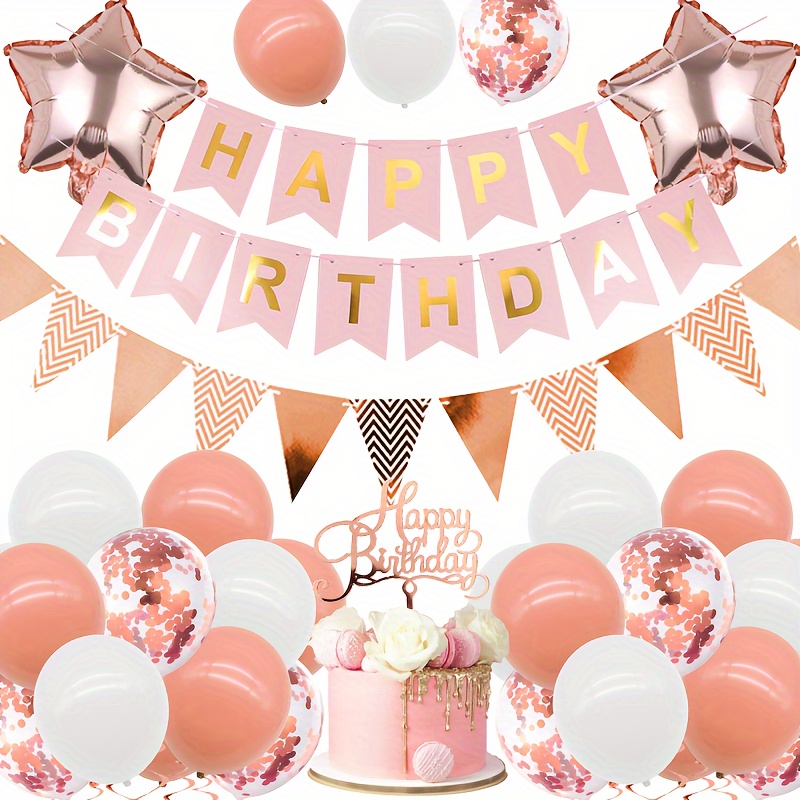 KatchOn, Globos de cumpleaños número 21 color oro rosa – 40 pulgadas |  Decoraciones de cumpleaños 21 | Globos de 21 cumpleaños color oro rosa con