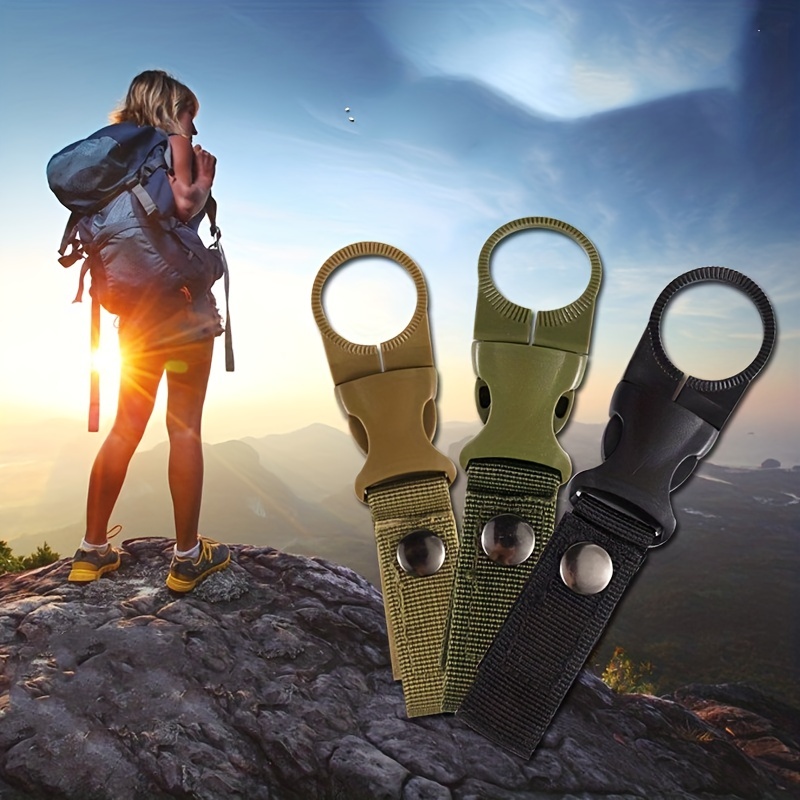 Carabiner Water Bottle Holder Clip Hook Belt Buckle Hanging Tactical Hiking