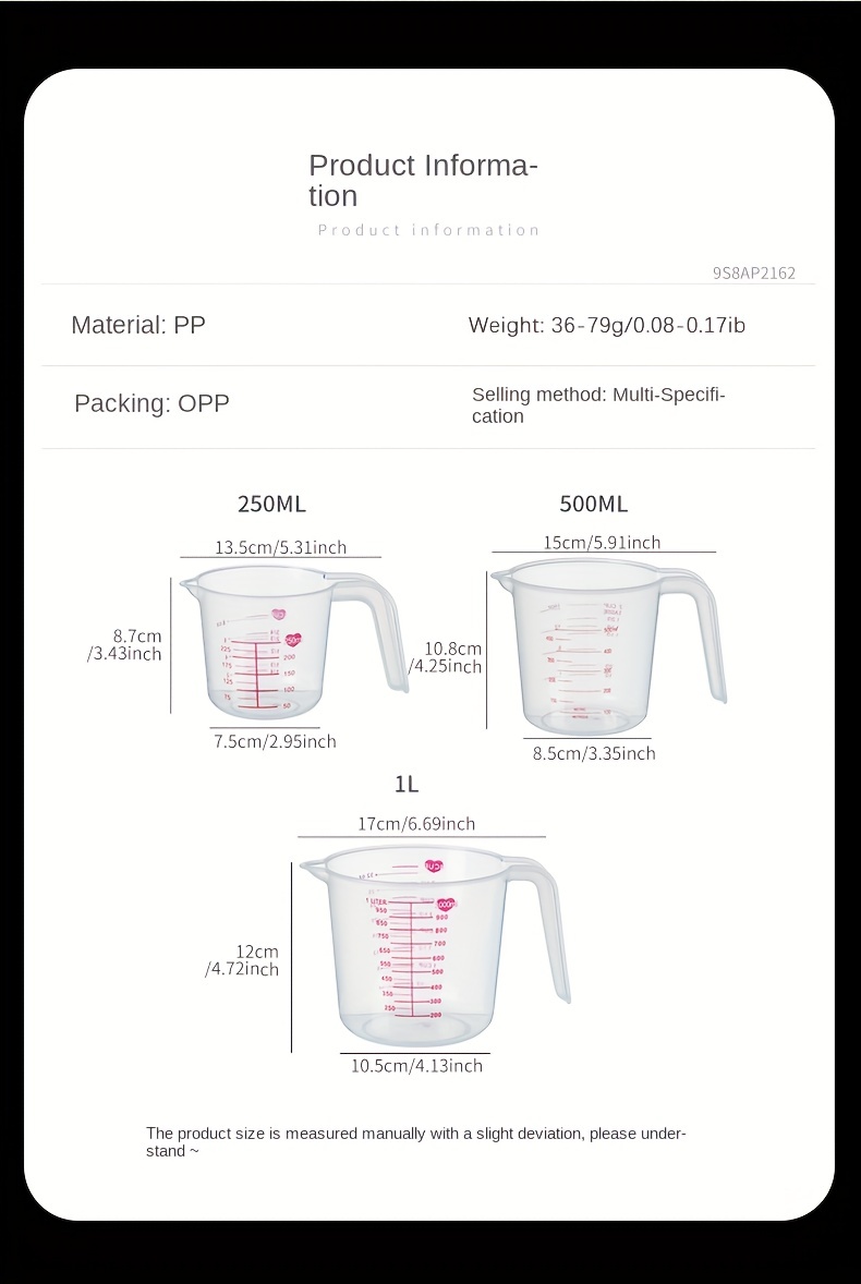 Measuring Cup With Scale Milk Tea Shop Tool Food grade - Temu
