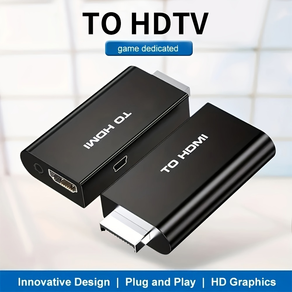 PS2 to HDMI Converter Adapter, Video Converter PS2 to HDMI Converter with  3.5mm Audio Output for HDTV HDMI Monitor Supports All PS2 Display Modes