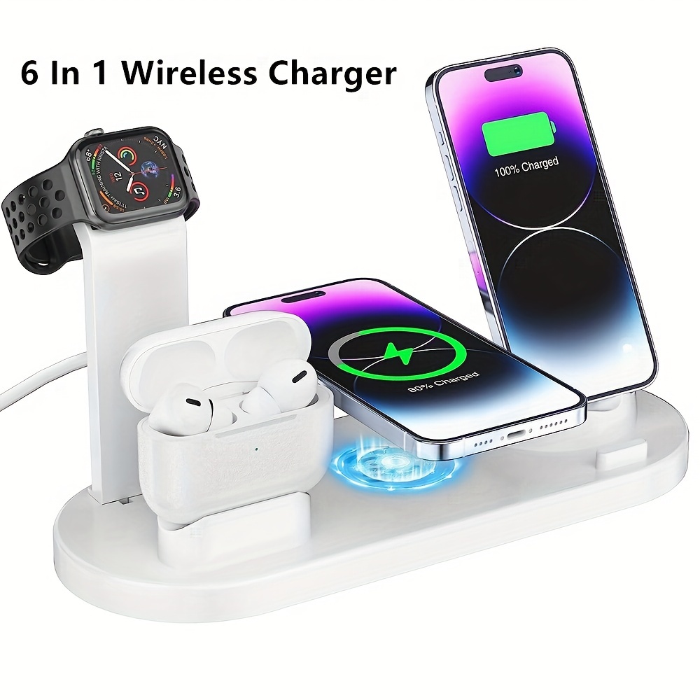  in Foldable Wireless Charger for Apple Device with LED and Adapter, Magnetic Charging for iPhone 15 14 13 Pro Max Mini Plus,15W Fa