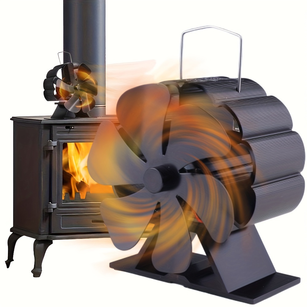  Xmasneed Ventilador de estufa de leña, ventilador de chimenea  para estufa de leña, ventilador alimentado por calor, accesorios para  estufa de leña, funcionamiento silencioso, aire caliente circulante, :  Hogar y Cocina