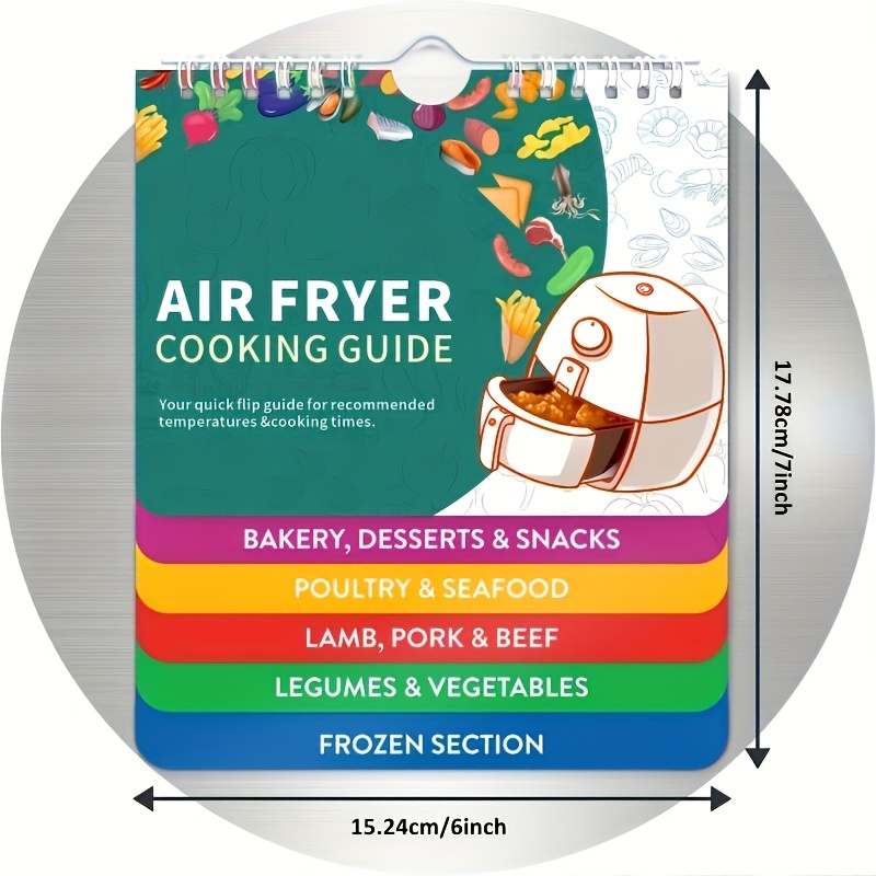 Air Fryer Cheat Sheet Magnets Cooking Guide Booklet - Temu Australia