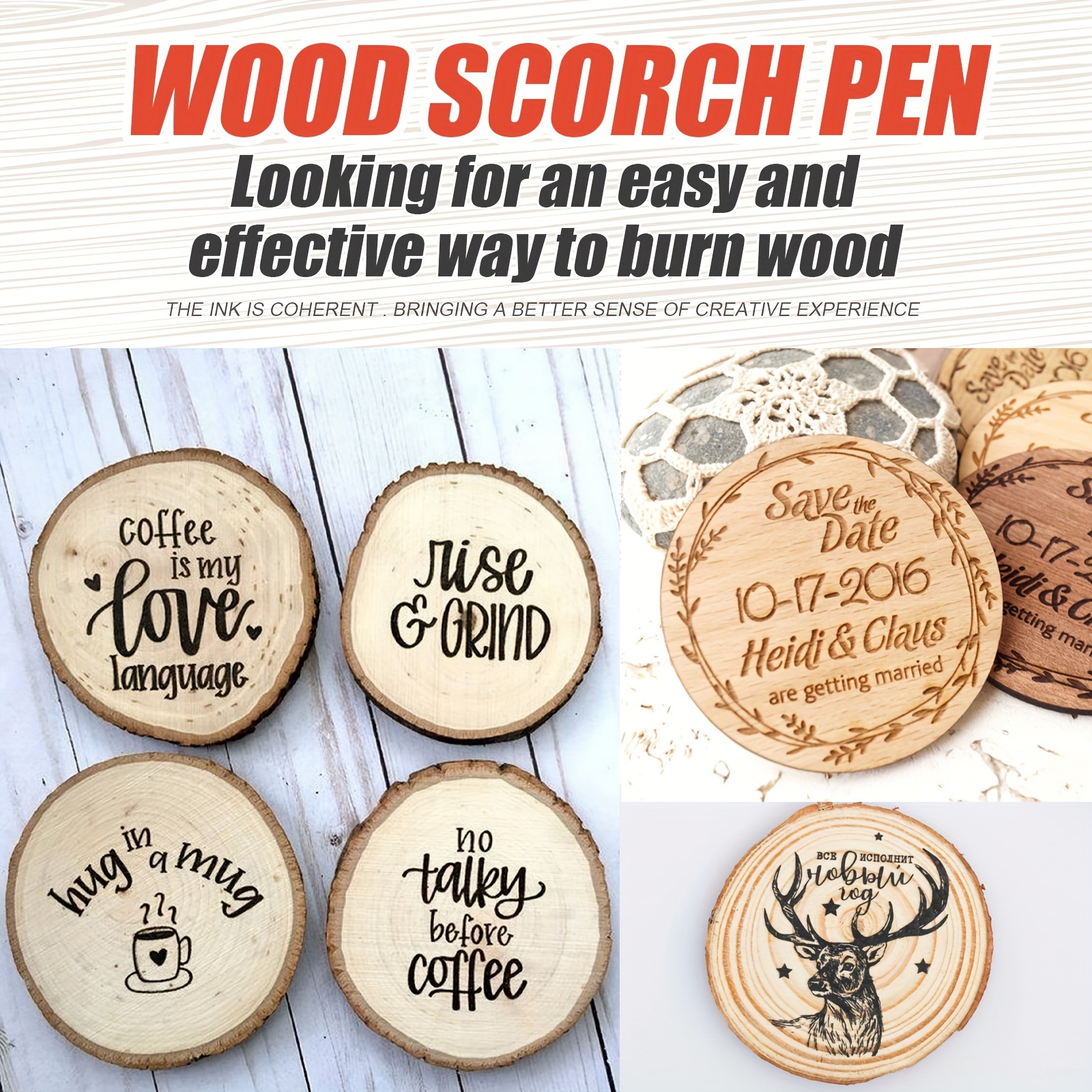 Create a coffee themed plaque with SCORCH pen  Marker crafts, Wood burning  crafts, Wood crafts diy