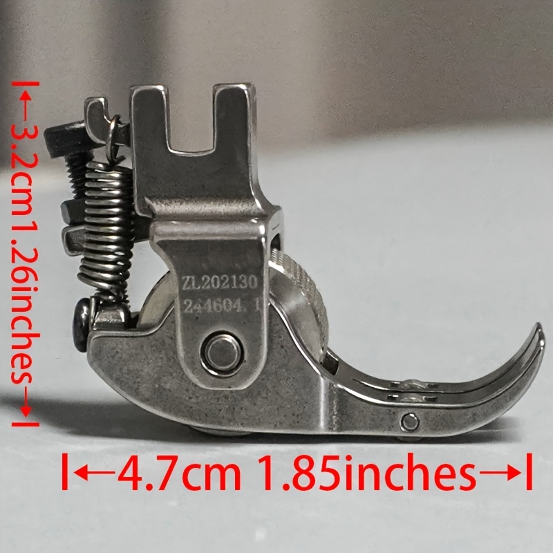 Industrial Sewing Foot Adjustable Roller Presser Foot Industrial Sewing Machine Parts for Leather Thick Fabric Cloth(Steel Roller)