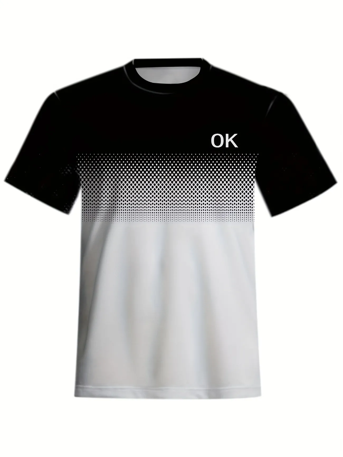 Gepard Måske kvælende Men's Gradient Ok Print Dry Fit Shirt, Active Slightly Stretch Breathable  Quick Dry Tee, Men's Clothing For Summer Outdoor - Temu Australia
