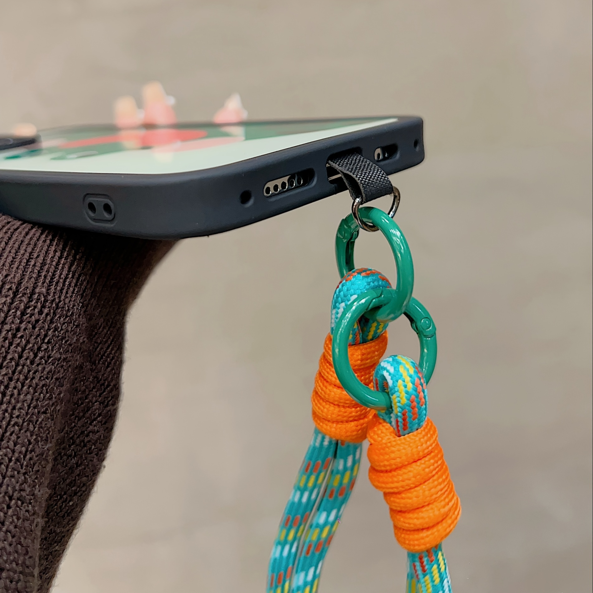 Funda de cuerda estilo cocodrilo para el iPhone 14 Pro