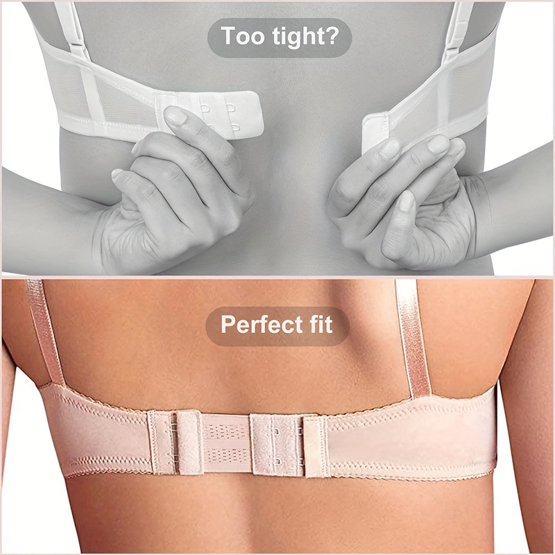 6-Pack Adjustable Bra Buckle Extenders – Comfortable 3 Hooks Bra Extension  Underwear Straps for a Perfect Fit TIKA