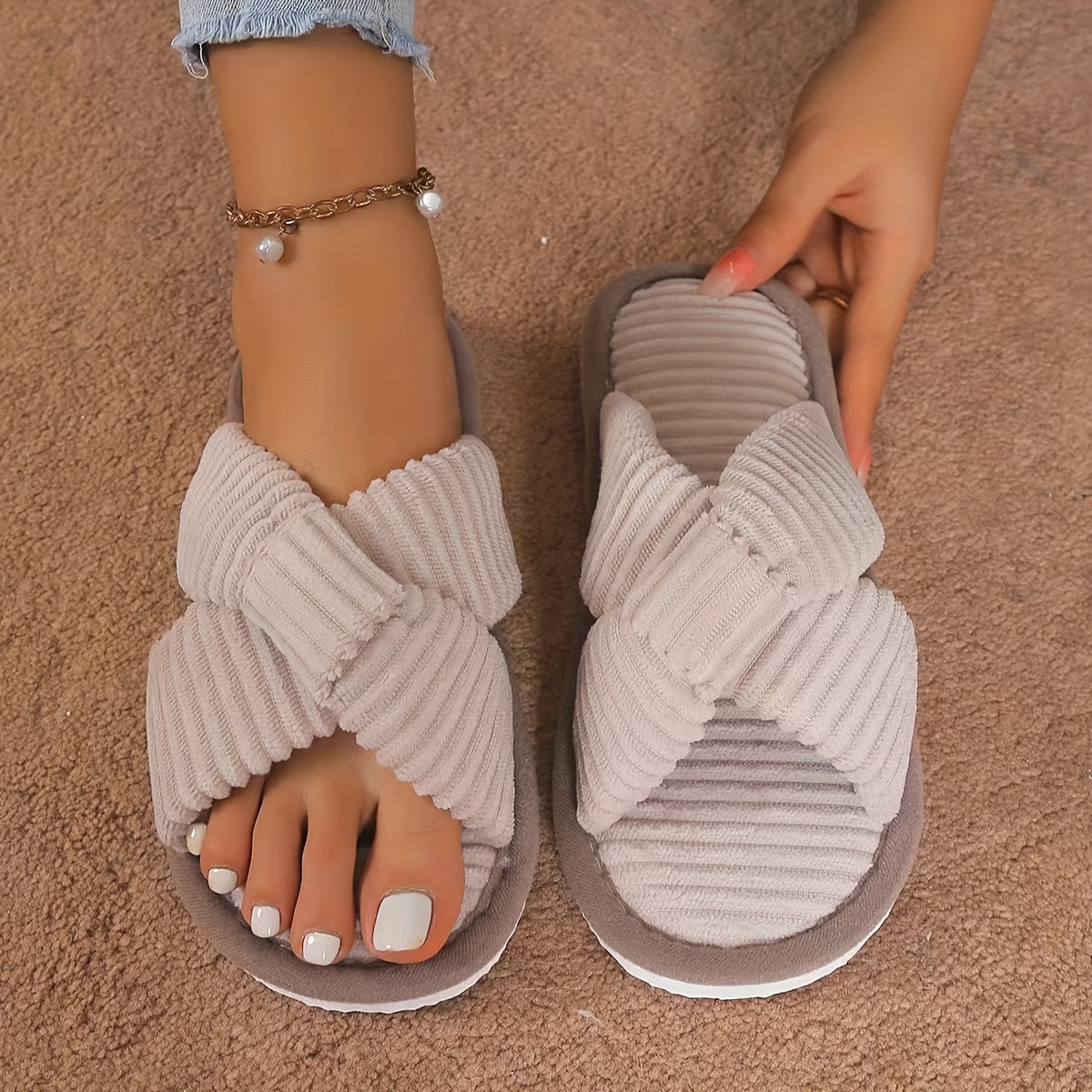 Chanclas Para Caminos Hombre Zapatillas De Estar En Casa Para