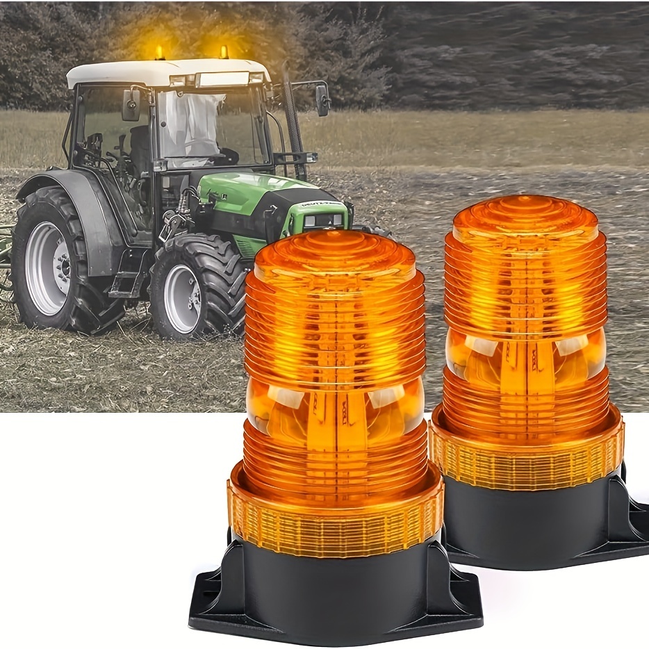 30 LEDs Traffic Warning Beacon Light Indication Rotativo Led Tractor Strobe  Lighting Blue Emergency Flashing Light Safety Lamp