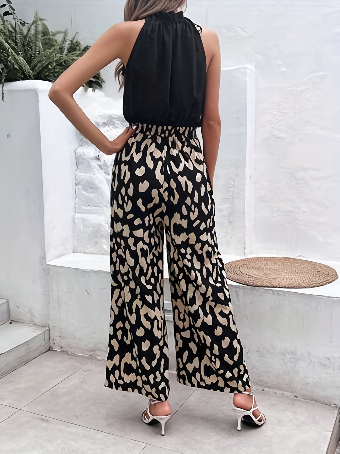 Summer New Style Zebra Print Wide Leg Pants Womens Clothing