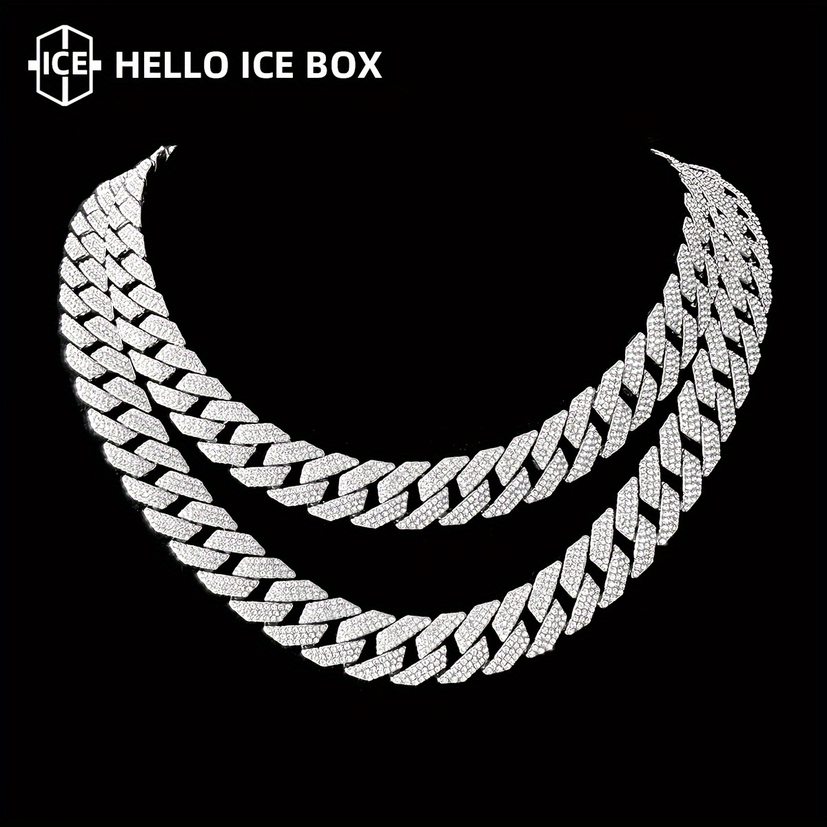 yobetter mens 15mm cuban link chain necklace iced Temu Georgia