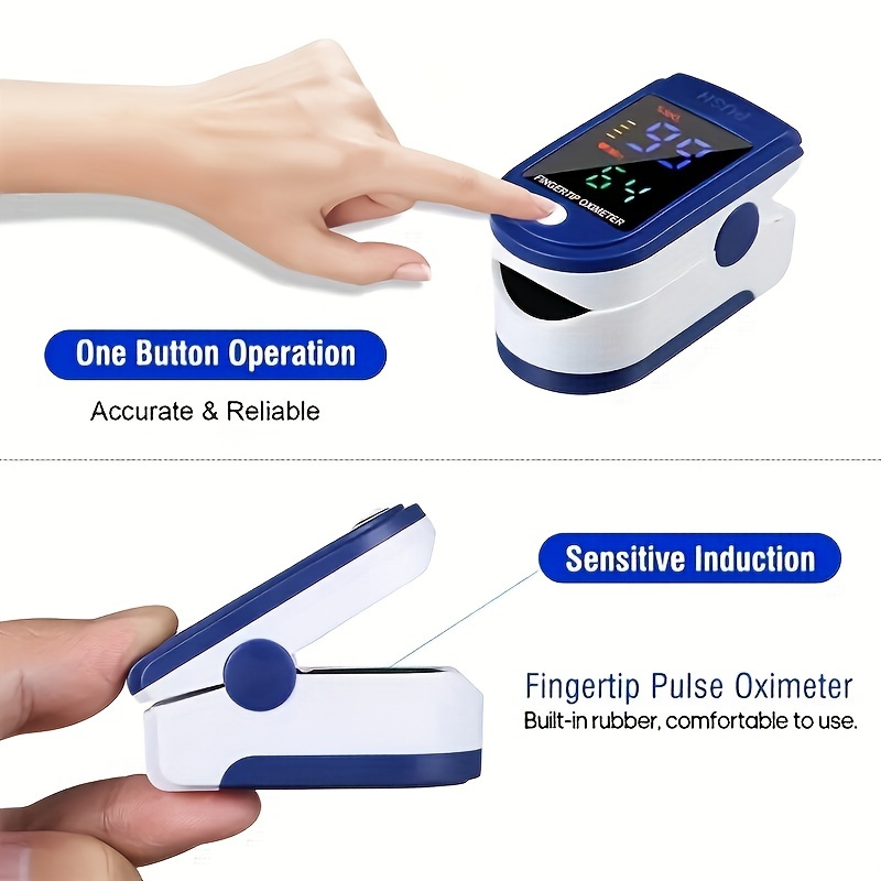 finger pulse oximeter oled display pulse oximeter fingertip accurate fast sp02 reading oxygen meter heart rate monitor with lanyard no battery inside details 2