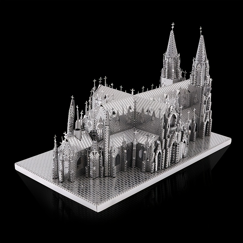 3D Metal Puzzle Notre Dame De Paris Model for Children Adult Difficult  Building Assembly Diy House Toy Learning Jigsaw Puzzle