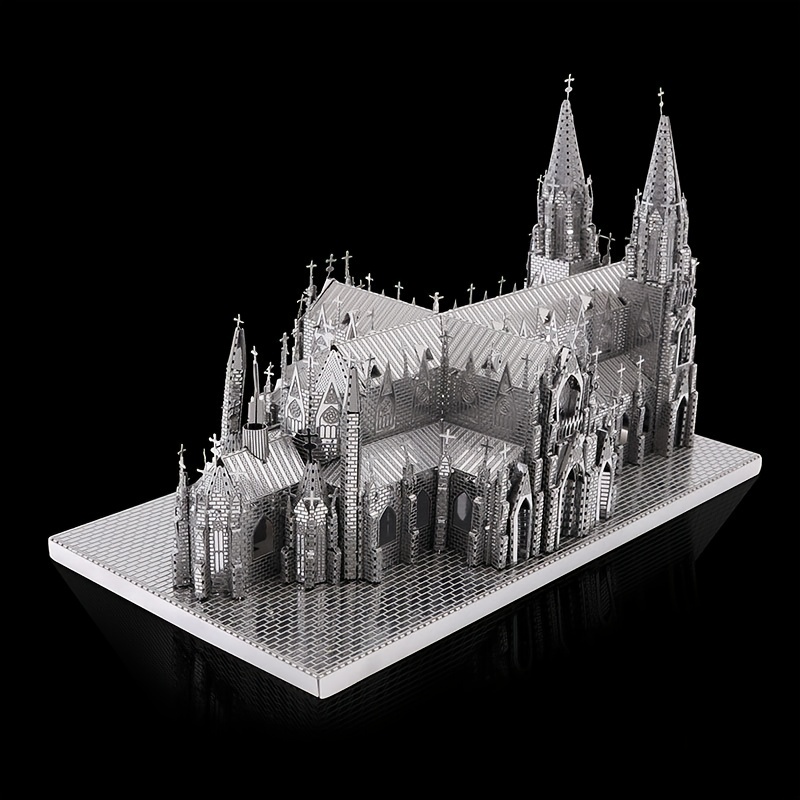 3D Metal Jigsaw Puzzle St Patrick's Cathedral Model DIY Kit