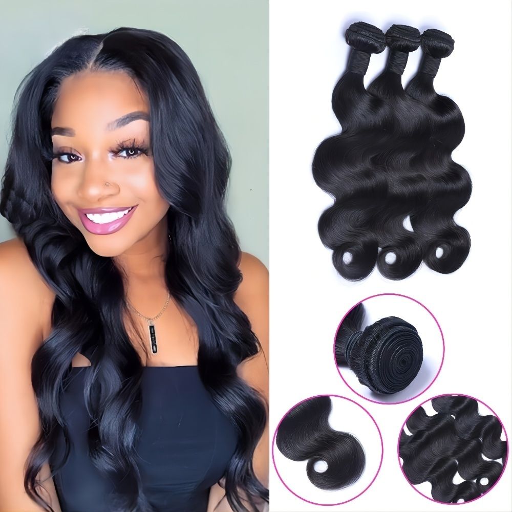 9a Natural Human Hair Weave 3pcs Deal Body Wave Texture Unprocessed  Brazilian Indian Virgin Human Hair Extensions For Women Wig | Today's Best  Daily Deals | Temu