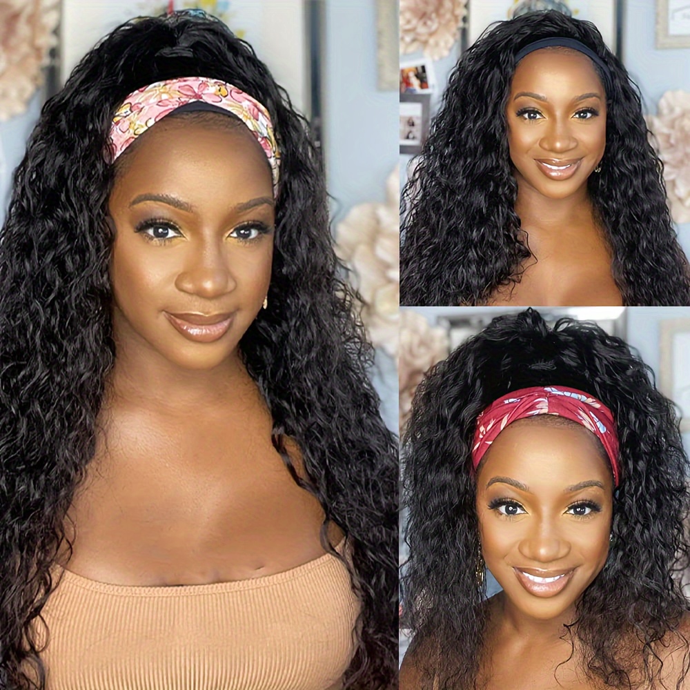 Headband Wig Headband Wigs 100 Human Hair Women Temu