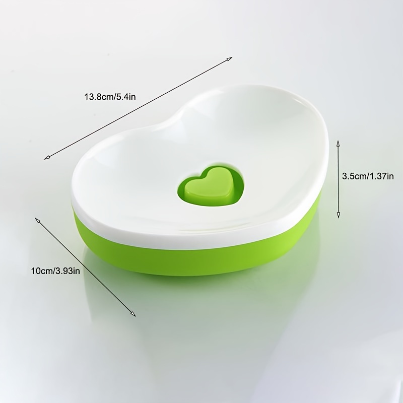 Creative Heart Design Soap Dish Ceramic Drain Soap Tray Self - Temu